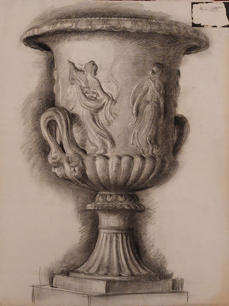 René Cottet  - (1902 - 1992) - 8 dessins académiques - 