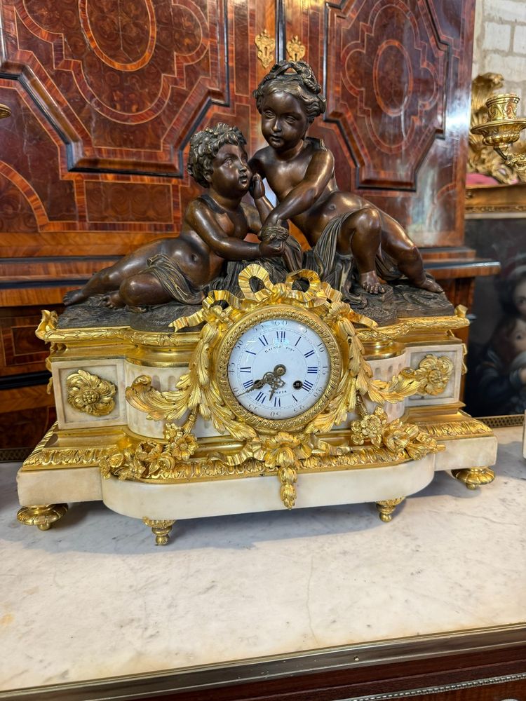 SCHORNSTEINGARNITUR NAPOLEON III RAINGO FRERES