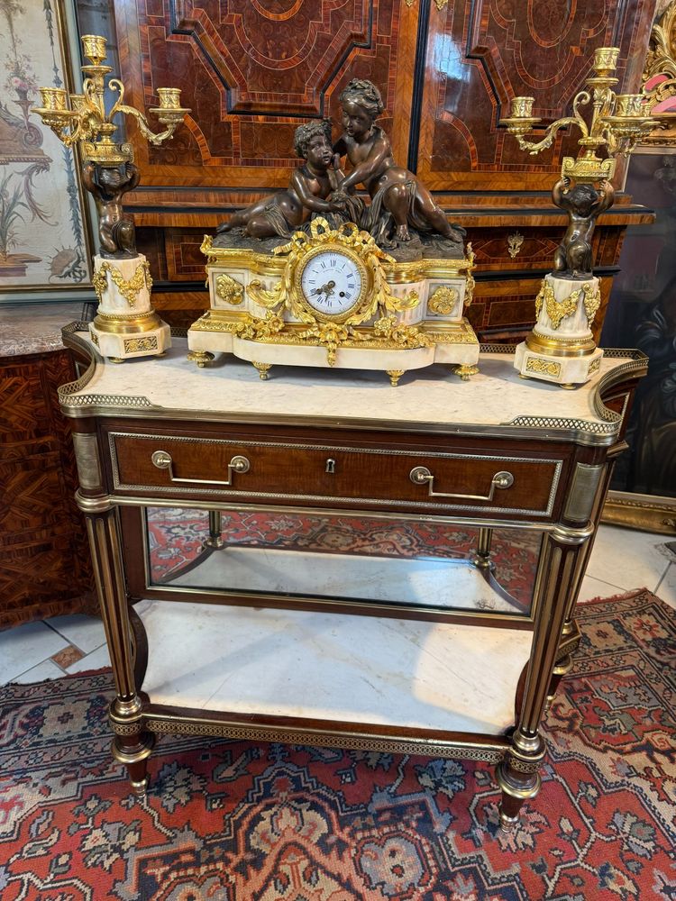 SCHORNSTEINGARNITUR NAPOLEON III RAINGO FRERES