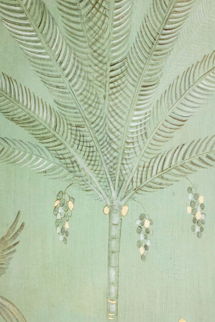 Bemalte Leinwand, oder dekoratives Panel, Papageien und Vogel. Zeitgenössisch. LS6782B1081