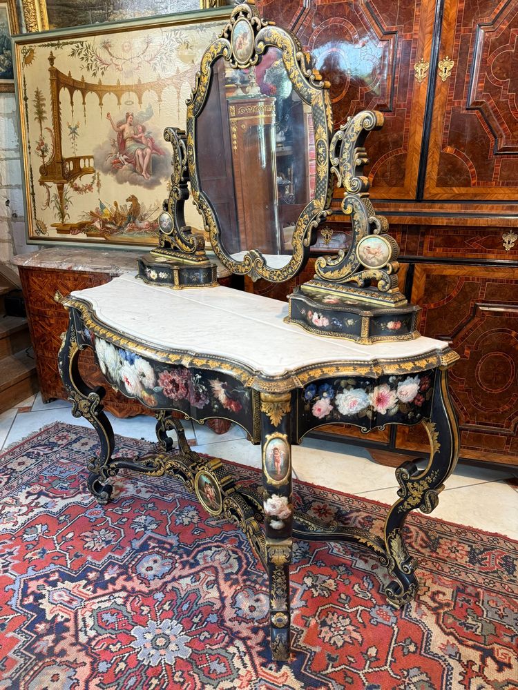 CONSOLE FORMANT COIFFEUSE D APPARAR NAPOLEON III