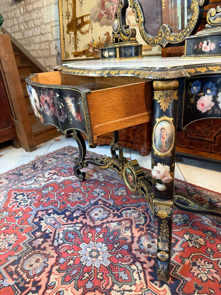 CONSOLE FORMANT COIFFEUSE D APPARAR NAPOLEON III