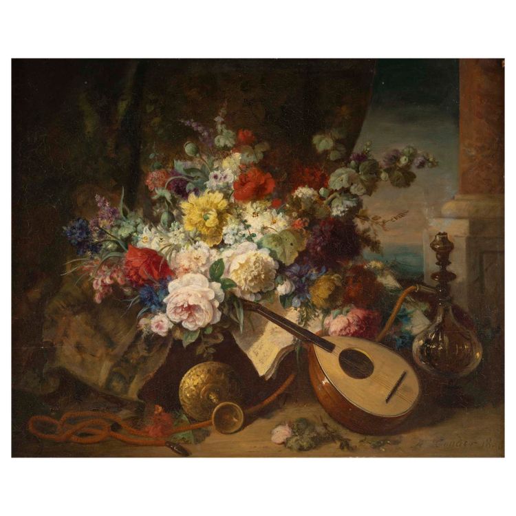Jean Alexandre Remy COUDER (1808-1879), Nature morte aux fleurs 