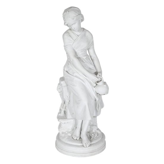 Important Biscuit, signed M. Moreau - 2nd part of the 19th century