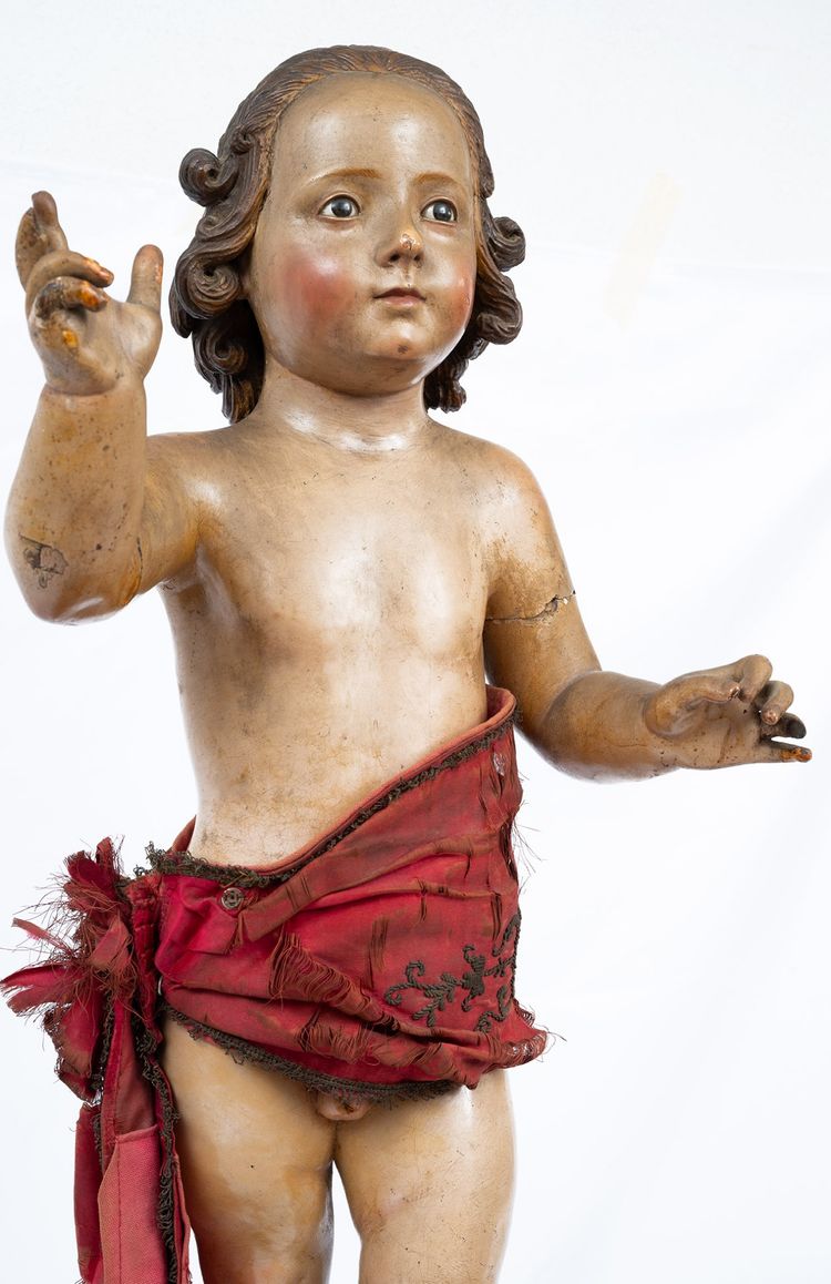 Sculpture napolitaine ancienne du XVIIIe siècle.