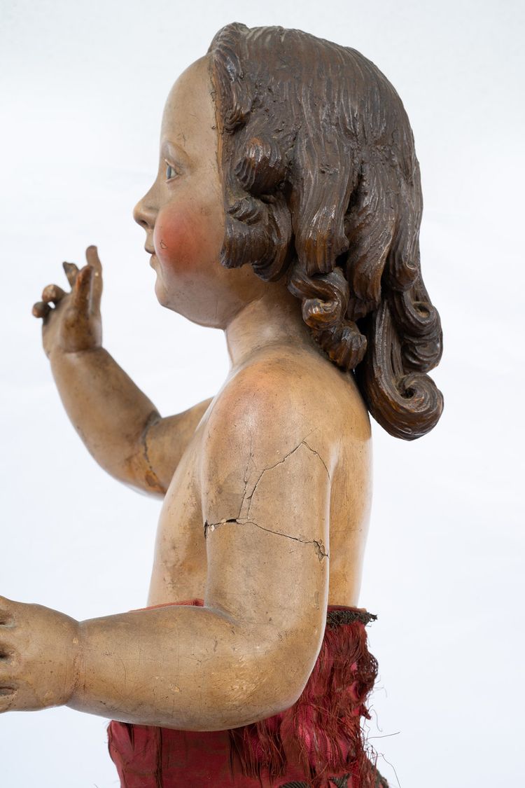 Sculpture napolitaine ancienne du XVIIIe siècle.