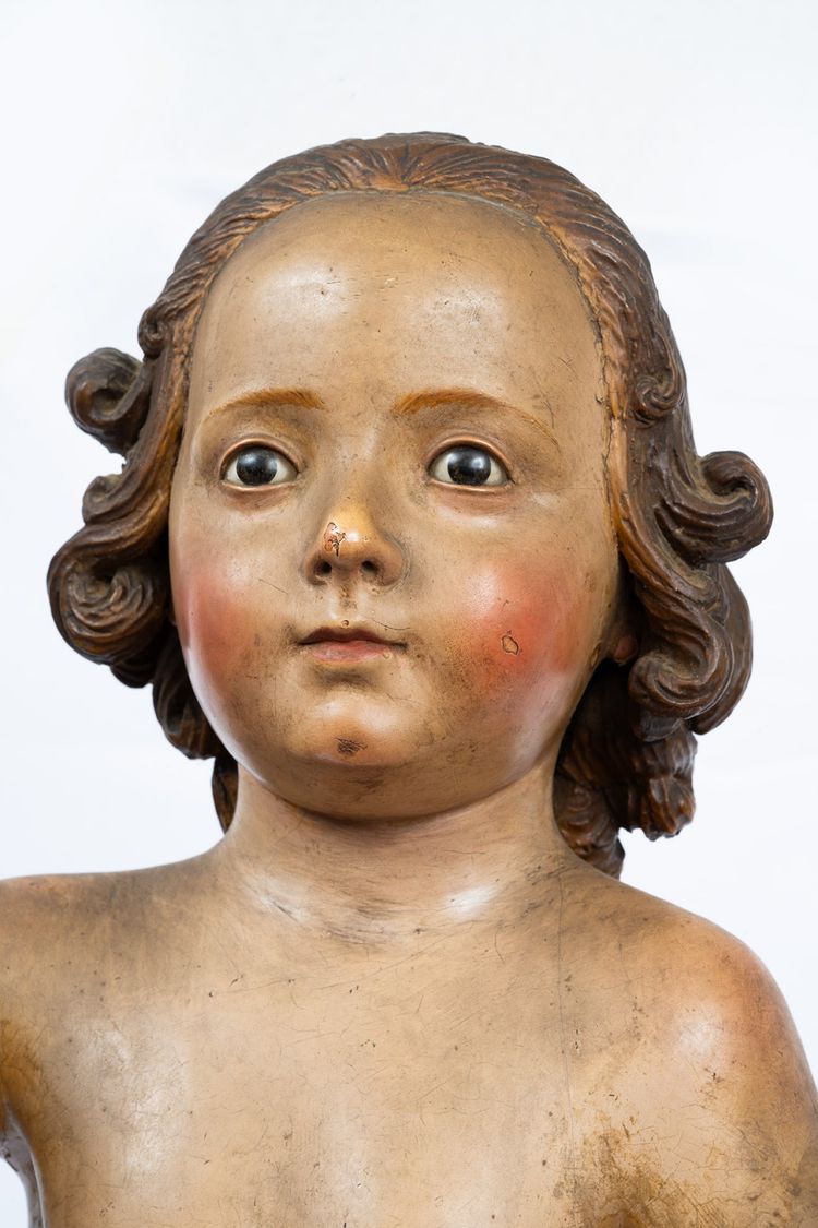 Sculpture napolitaine ancienne du XVIIIe siècle.