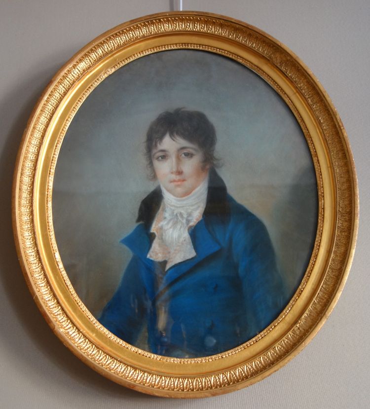 Ecole Française du début 19e siècle, portrait pastel d'un jeune aristocrate sous l'Empire