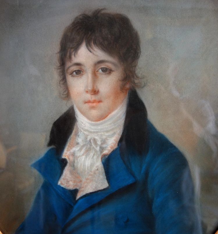Ecole Française du début 19e siècle, portrait pastel d'un jeune aristocrate sous l'Empire