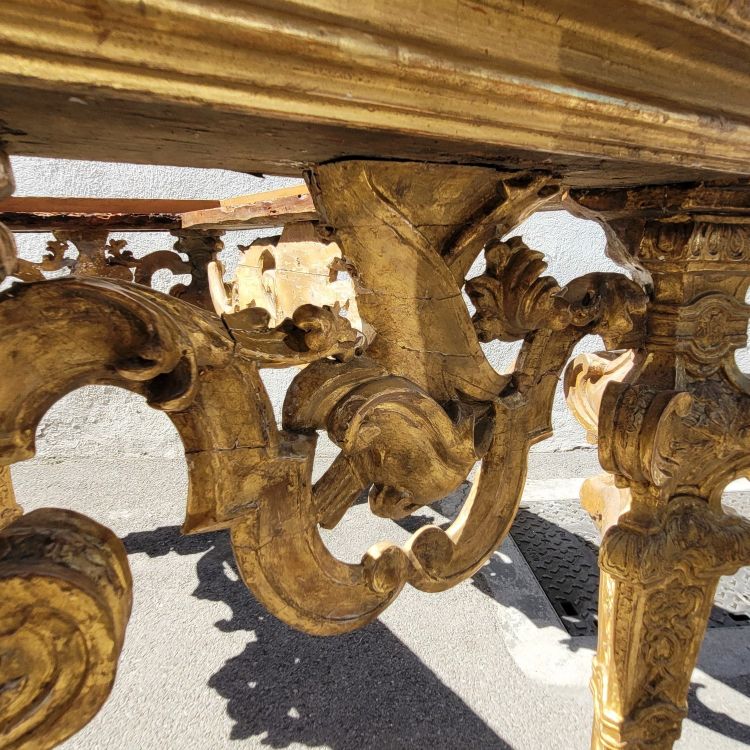 Großer Mitteltisch, L158cm, Piemont, Epoche Louis XIV