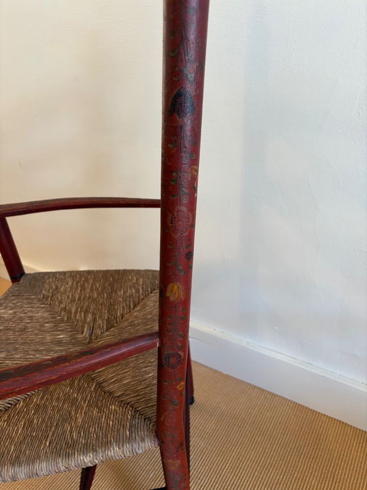 DUTCH ARMCHAIR IN PAINTED WOOD, 19TH CENTURY.
