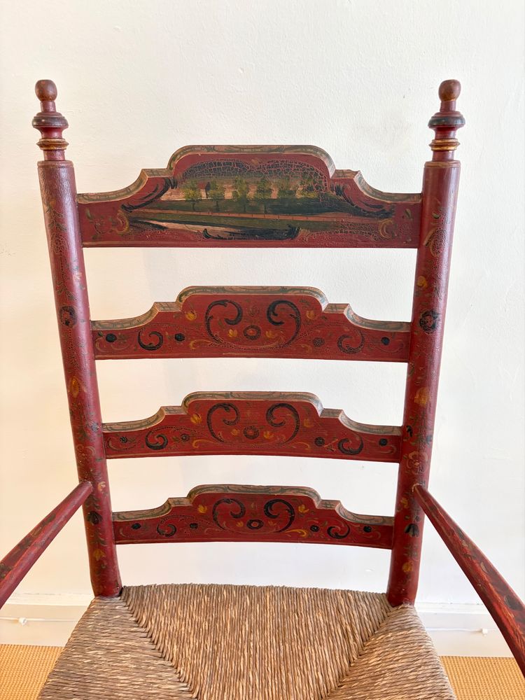 DUTCH ARMCHAIR IN PAINTED WOOD, 19TH CENTURY.