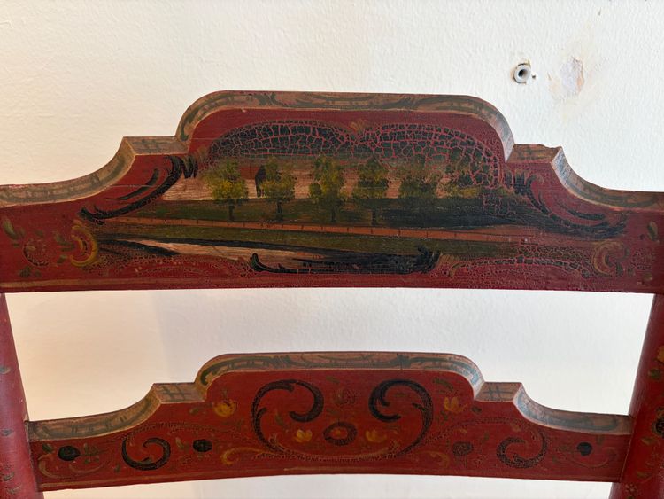 DUTCH ARMCHAIR IN PAINTED WOOD, 19TH CENTURY.