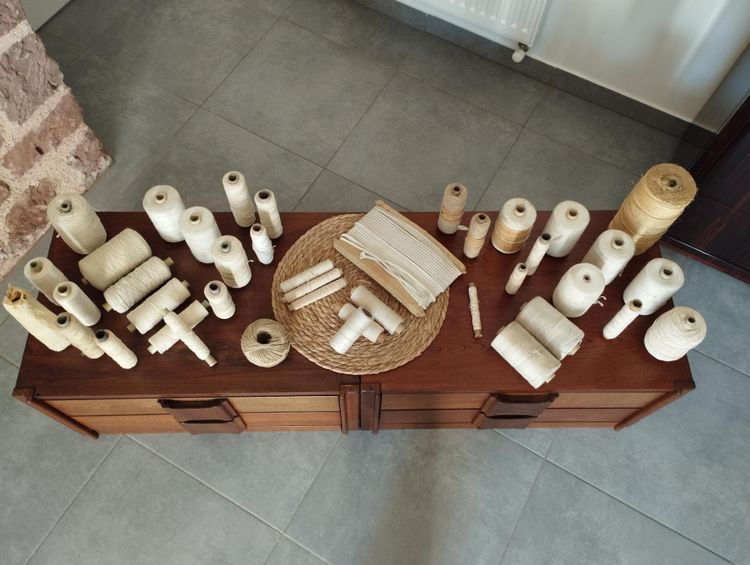 Set of 41 thread spools - XIX / XXth century - Industrial heritage
