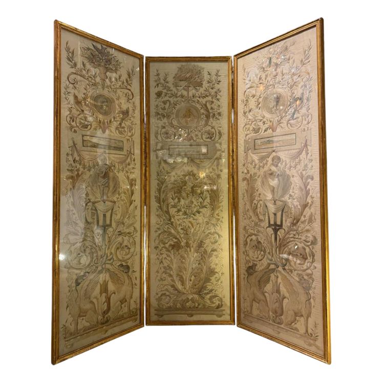 IMPORTANT LOUIS XVI EIGHTEENTH CENTURY ENCLOSED AND PAINTED SOIERIEAVENT