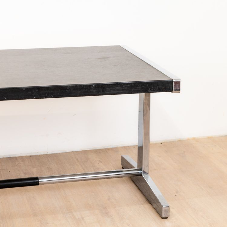Dining Table, Steel H Frame circa 1980
