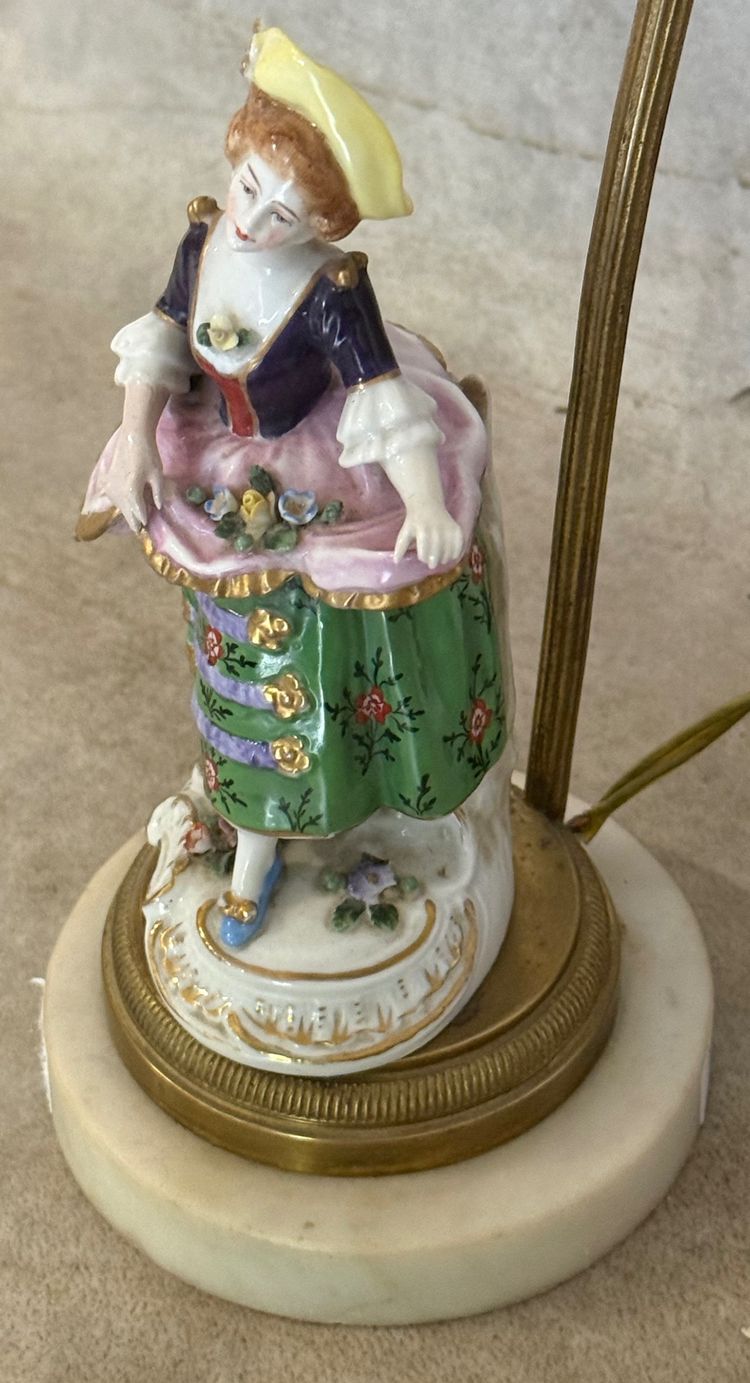 Saxony porcelain lamp