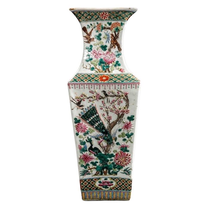 GRANDE VASO - PORCELLANA - ROSA - PORCELLANA - XIX SECOLO