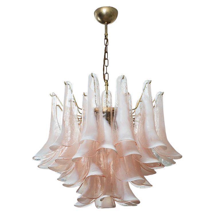 Antico lampadario in vetro di Murano degli anni Settanta.