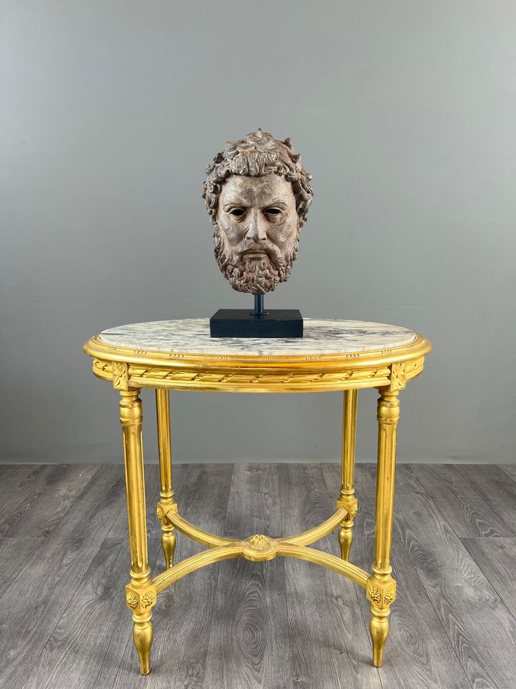 Busto scultoreo in bronzo su base, XX secolo
