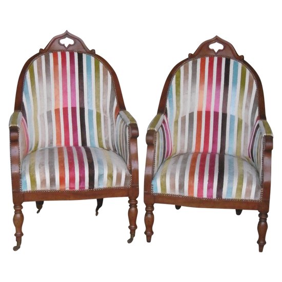 Pair of bergères Charles X