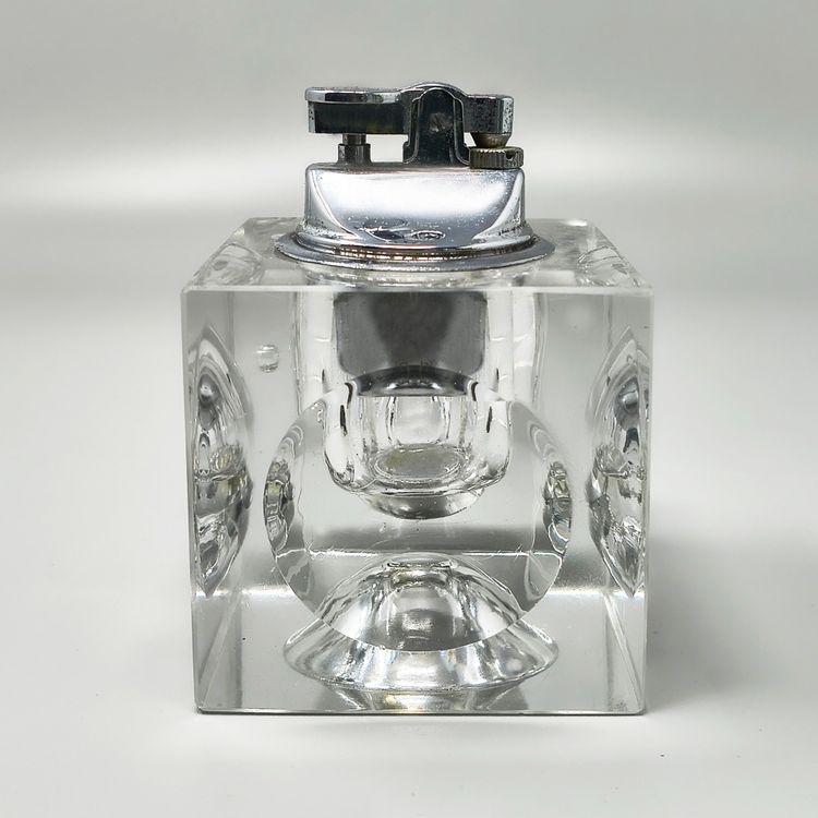 Servizio da fumo in cristallo italiano degli anni '70 di Antonio Imperatore.