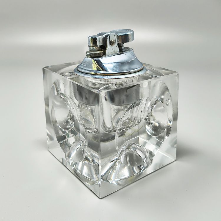 Servizio da fumo in cristallo italiano degli anni '70 di Antonio Imperatore.