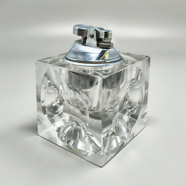 Servizio da fumo in cristallo italiano degli anni '70 di Antonio Imperatore.