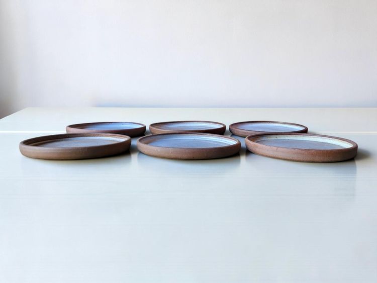 6 assiettes en grès de Ratilly / J&N Pierlot / Puisaye 