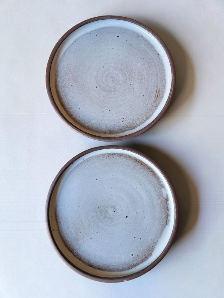 6 assiettes en grès de Ratilly / J&N Pierlot / Puisaye 