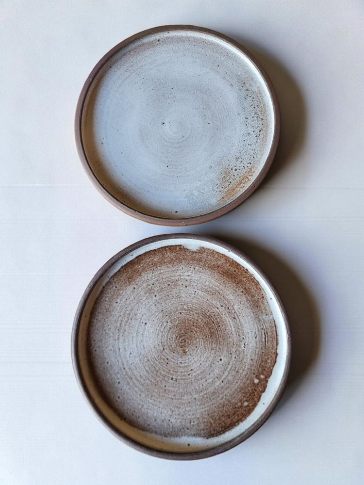 6 assiettes en grès de Ratilly / J&N Pierlot / Puisaye 