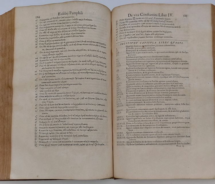 Eusebio di Cesarea (260-339) - Storia ecclesiastica - 1659 - Libro in latino e greco