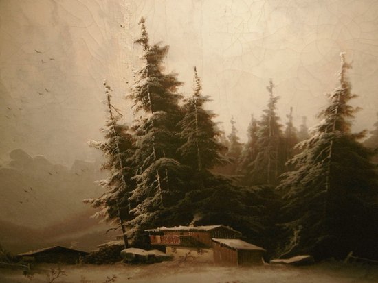 Huile sur toile "paysage d'hiver"
