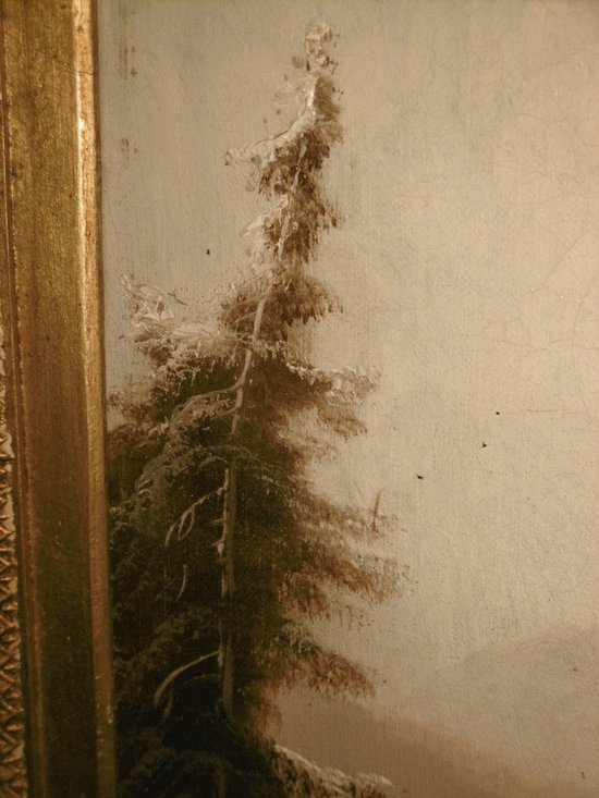 Huile sur toile "paysage d'hiver"