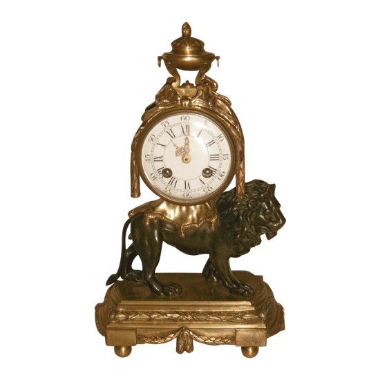 Pendule au lion Louis XVI