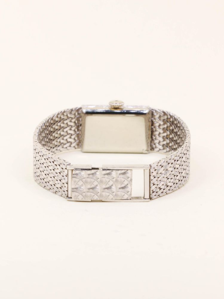 Montre Art Déco or blanc diamants
