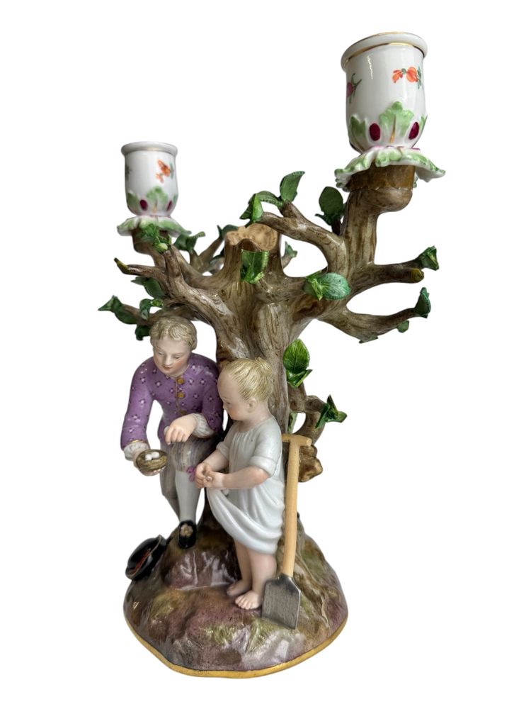 Meissen porcelain candlestick 