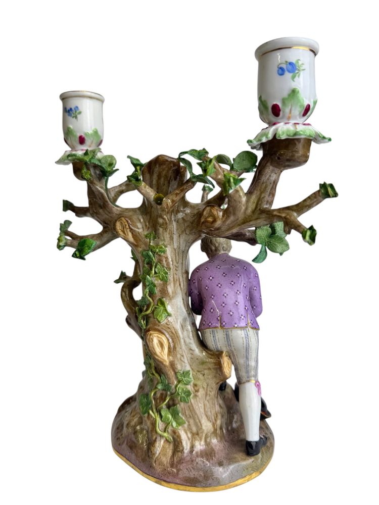 Meissen porcelain candlestick 