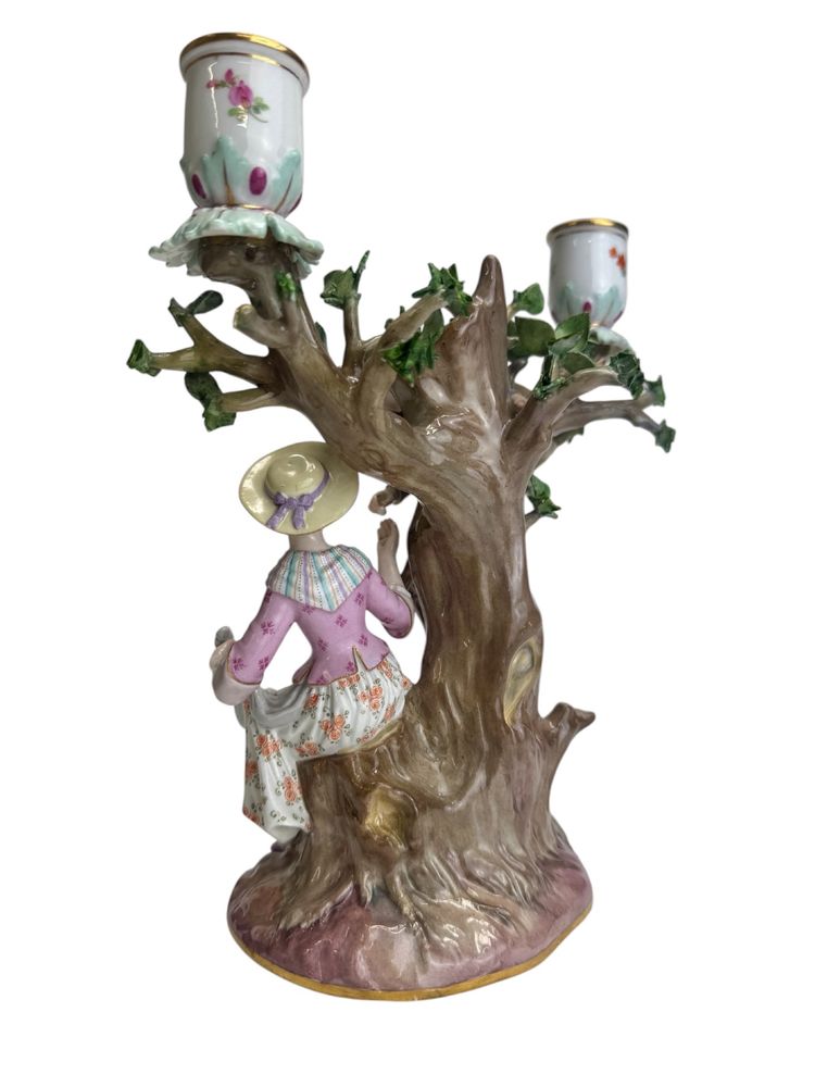 Meissen porcelain candlestick 