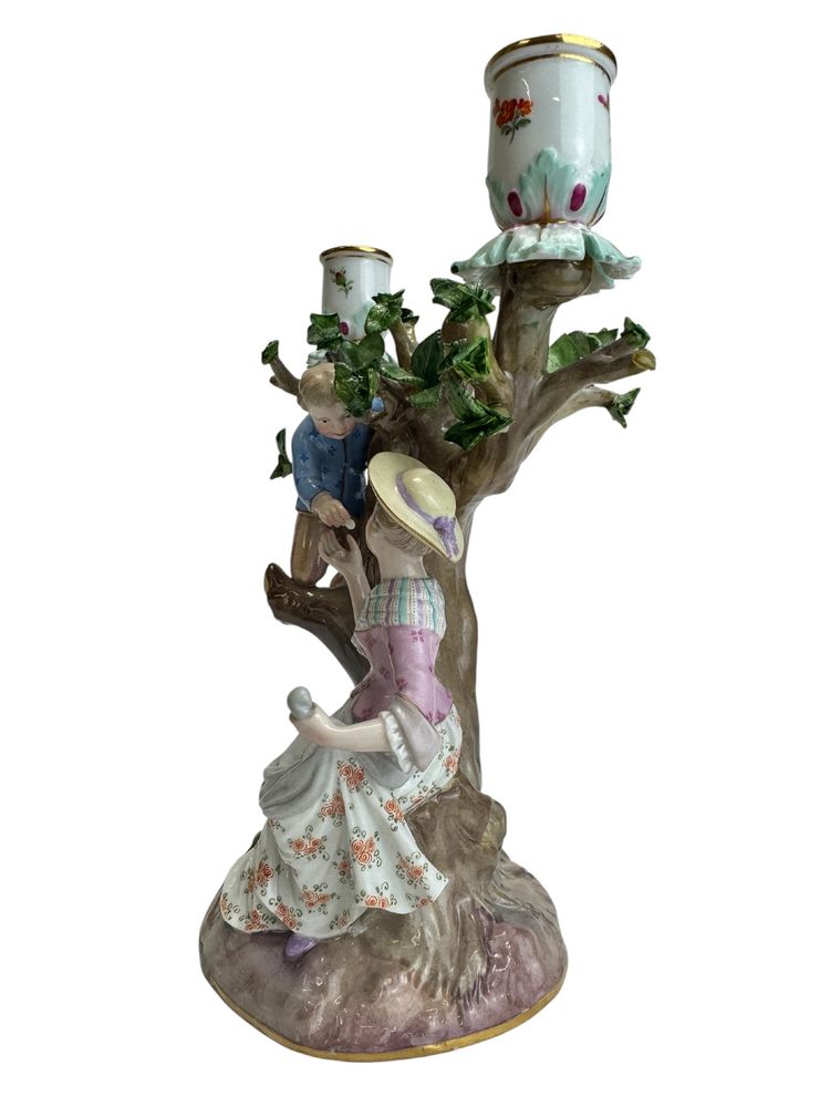 Meissen porcelain candlestick 