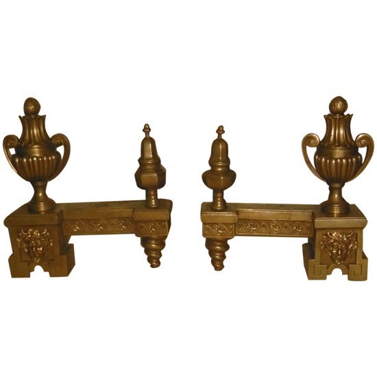 Pair of andirons 18th century