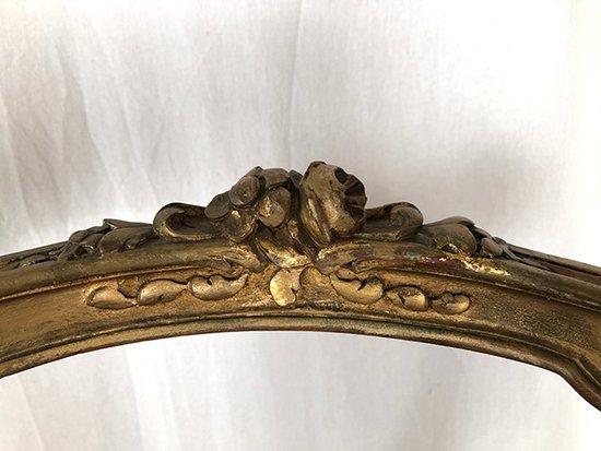 Paar Stühle im Louis XV-Stil aus vergoldetem Holz, Zeit Napoleons III