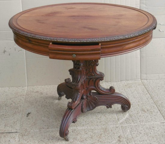 Library pedestal table 19th century