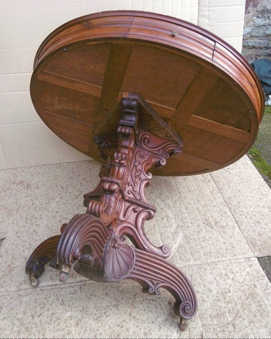 Library pedestal table 19th century
