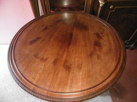 Library pedestal table 19th century