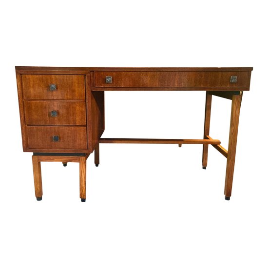  Bureau Moderniste- MDK - Belgique- v.1960. Bureau en teck par la célèbre maison belge MDK.