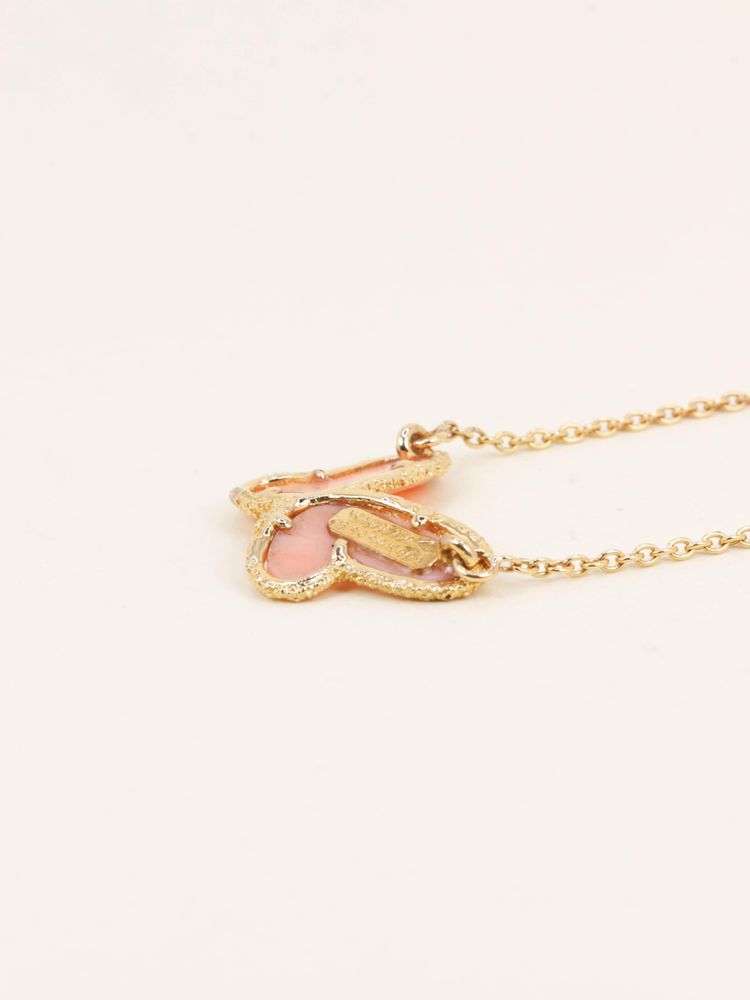 VAN CLEEF & ARPELS Collier Alhambra Papillon Corail - 1976