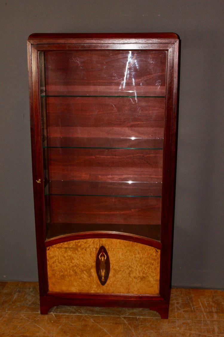 Vitrine Art Déco en Marqueterie vers 1925