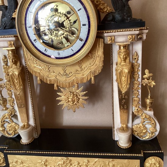 Orologio con data Luigi XVI firmato