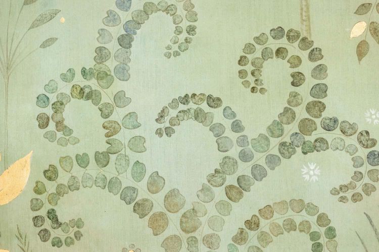 Painted canvas or decorative panel, featuring parrots and foliage. Contemporary. LS6782A1089